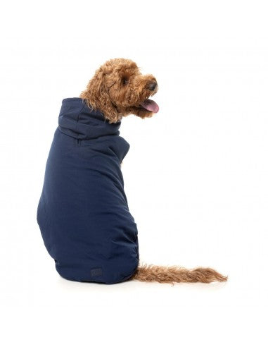 Hundemantel mit Kapuze FuzzYard Essential in Marineblau