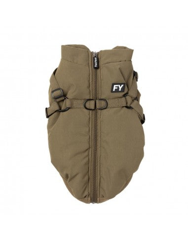 Hundejacke mit integriertem Geschirr FuzzYard Flash in Khaki