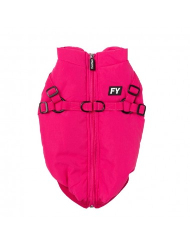 Hundejacke mit integriertem Geschirr FuzzYard Flash in Magenta