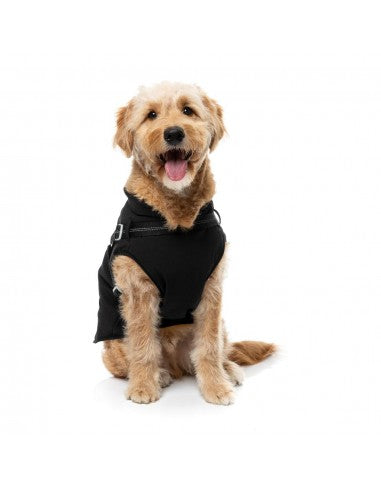 Hundejacke mit Geschirr FuzzYard Horizon in Schwarz