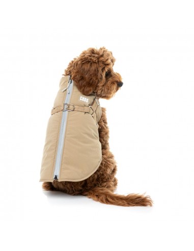 Hundejacke mit Geschirr FuzzYard Horizon in Taupe