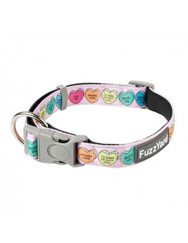 FuzzYard Candy Hearts Neopren-Hundehalsband (Größe M)