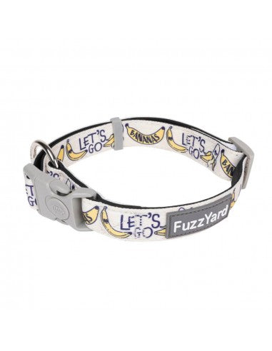 FuzzYard Go Bananas Neopren-Hundehalsband (Größe M)