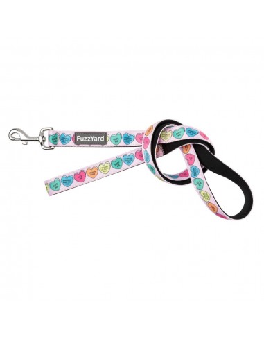 FuzzYard Candy Hearts gepolsterte Neopren-Hundeleine (Größe L)