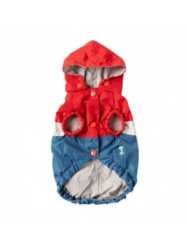 Regenjacke für Hunde FuzzYard The Seattle in Rot-Blau