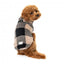 Teddyfleece-Pullover für Hunde FuzzYard Checkered Teddy in Schwarz-Beige