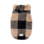 Teddyfleece-Pullover für Hunde FuzzYard Checkered Teddy in Schwarz-Beige