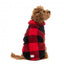 FuzzYard Checkered Teddy Hundepullover in Rot