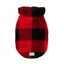 FuzzYard Checkered Teddy Hundepullover in Rot