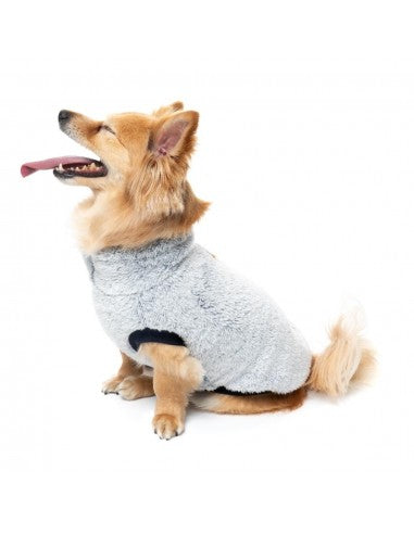 FuzzYard Frosted Teddy Plüsch-Hundepullover in Marineblau