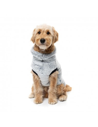 FuzzYard Frosted Teddy Plüsch-Hundepullover in Marineblau