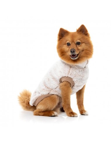 FuzzYard Frosted Teddy Plüsch-Hundepullover in Latte
