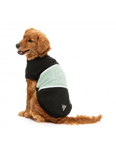 FuzzYard Track Hundepullover mit Kapuze, Schwarz und Salbei (Größe 1)