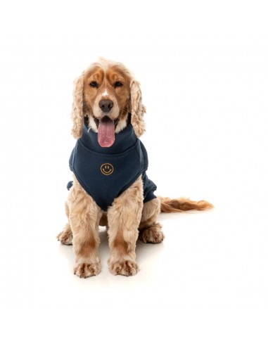 Bestickter Hundepullover FuzzYard Smiley in Navy