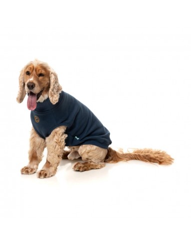 Bestickter Hundepullover FuzzYard Smiley in Navy