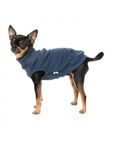 Bestickter Hundepullover FuzzYard Smiley in Navy