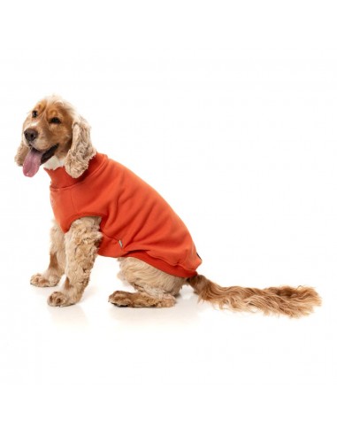 Bestickter Hundepullover FuzzYard Smiley in Rostrot
