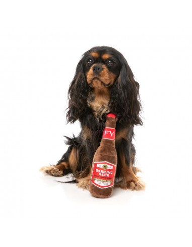 Plüsch-Hundespielzeug FuzzYard Barking Beer als Bierflasche