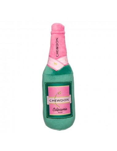 Plüsch-Hundespielzeug FuzzYard Chewdon Rosé als Weinflasche