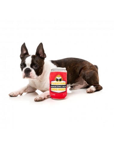 Plüschspielzeug für Hunde FuzzYard Bierdose Dog Beer mit Quietscher