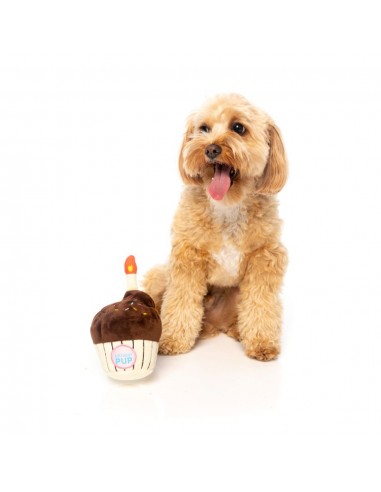 Plüschspielzeug für Hunde FuzzYard Geburtstags-Cupcake mit Quietscher