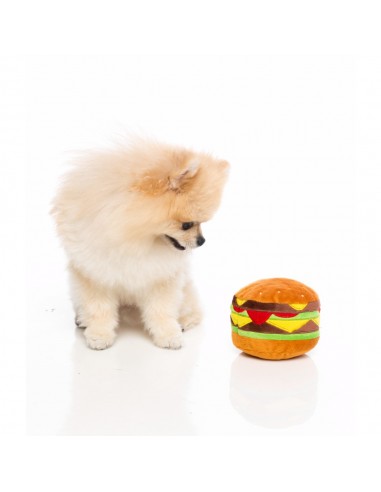 FuzzYard Burger Plüschspielzeug für Hunde mit Quietscher