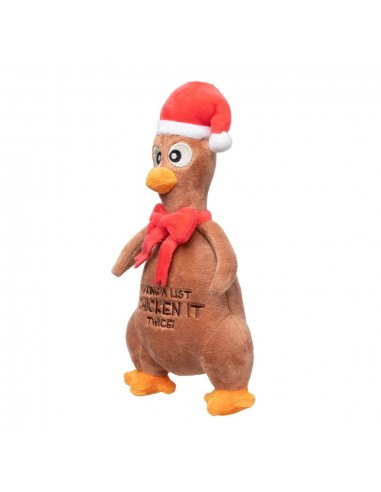 FuzzYard Chicken It Twice Chook Weihnachts-Plüschspielzeug für Hunde