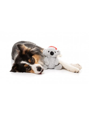 FuzzYard Coco Koala Weihnachts-Plüschspielzeug für Hunde, Größe L
