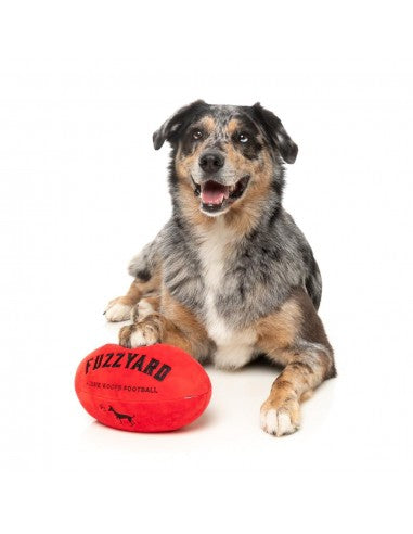 Plüschspielzeug für Hunde FuzzYard Aussie-Football-Ball mit Quietscher