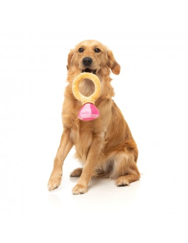 FuzzYard Love Diamond In The Ruff Ring Plüschspielzeug für Hunde, Diamantring