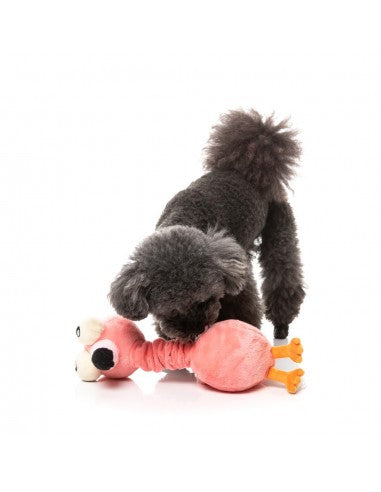 Kuscheltier für Hunde FuzzYard Neck Minnits Neckole Flamingo mit Stretchhals