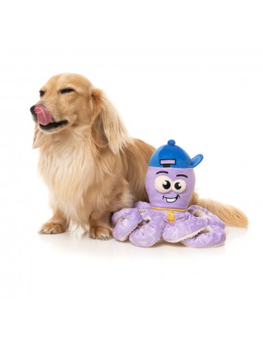 Plüsch-Hundespielzeug FuzzYard Octo-Pose Hip Hoptapus Krake mit Quietscher