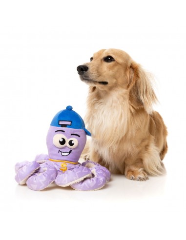 Plüsch-Hundespielzeug FuzzYard Octo-Pose Hip Hoptapus Krake mit Quietscher