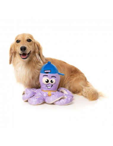 Plüsch-Hundespielzeug FuzzYard Octo-Pose Hip Hoptapus Krake mit Quietscher