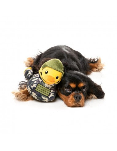 Plüsch-Hundespielzeug FuzzYard Commanduck Ente mit Quietscher