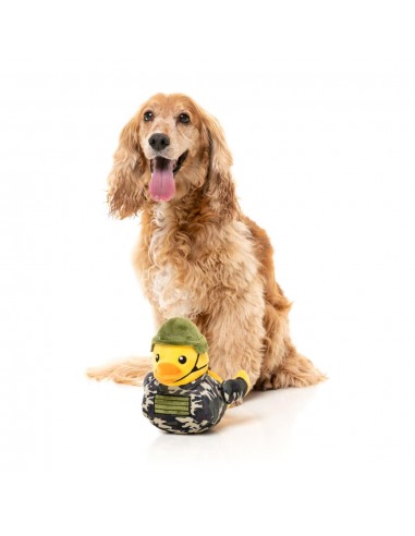 Plüsch-Hundespielzeug FuzzYard Commanduck Ente mit Quietscher