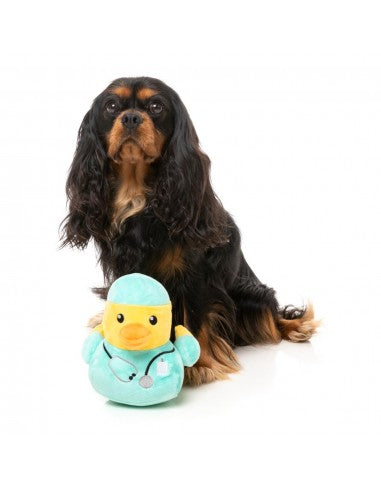 Plüsch-Hundespielzeug FuzzYard Ducktor Ente mit Quietscher
