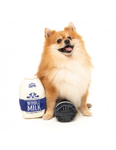 Kuscheltier für Hunde FuzzYard Milk & Cookie mit Quietscher, 2er-Set