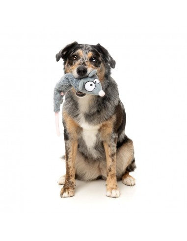 Plüsch-Hundespielzeug mit Quietscher FuzzYard The Yeetz Rack Off Rat