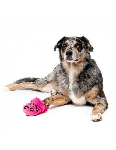 Plüsch-Hundespielzeug mit Quietscher FuzzYard Y2K Angel Slipper Hausschuh
