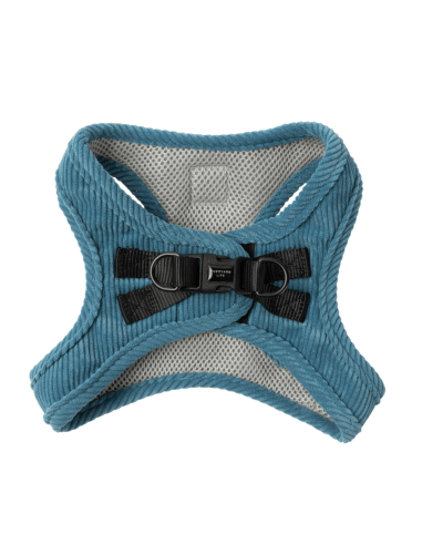 FuzzYard Life Step-in-Hundegeschirr aus Cord, French Blue (Größe XXS)