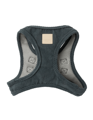 FuzzYard Life Step-in-Hundegeschirr aus Cord, Slate Grey (Größe XXS)