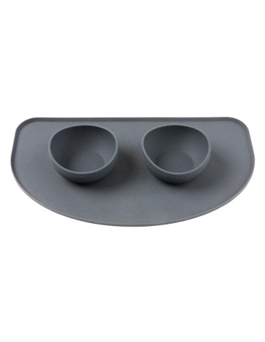 Napfunterlage für Hunde aus Silikon FuzzYard Life Slate Grey