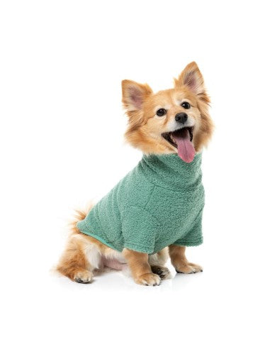 FuzzYard Life Bouclé-Hundepullover, Myrtle Green
