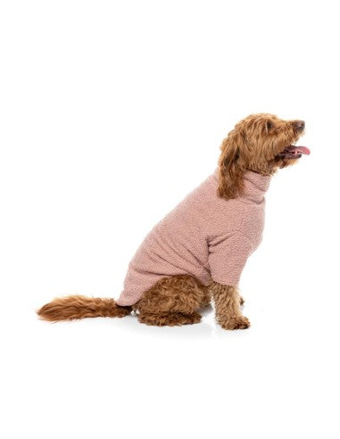 FuzzYard Life Bouclé-Hundepullover, Soft Blush