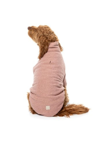 FuzzYard Life Bouclé-Hundepullover, Soft Blush