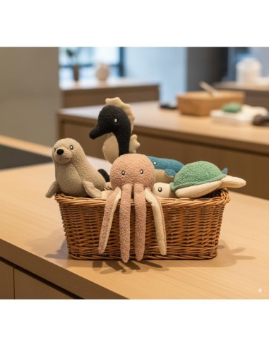 Kuscheltier Oktopus für Hunde FuzzYard Life Soft Blush