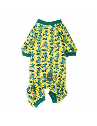 FuzzYard Sk8ter Gator Hundepyjama für verfrorene Hunde (Größe 1)