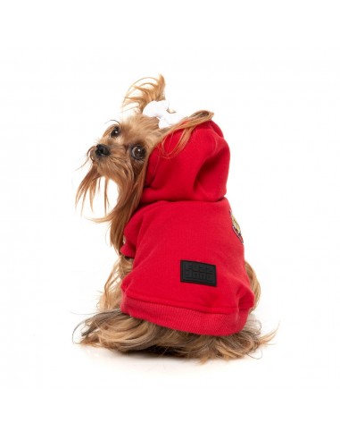 FuzzYard The Homies Hunde-Kapuzenpullover, Rot (Größe 1)