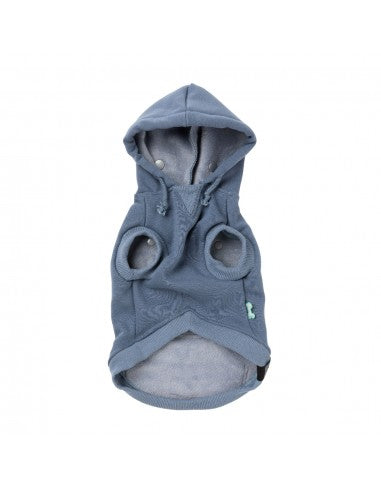 FuzzYard Treats Hunde-Kapuzenpullover, Blau (Größe 6)